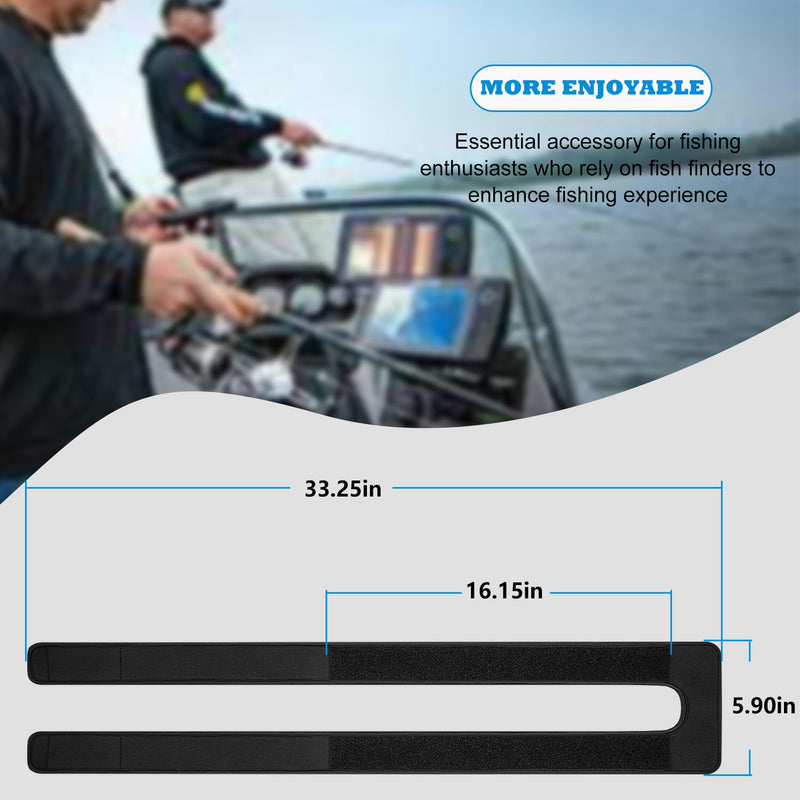 Bonbo Fish Finder Cover Strap Keep Finder Secure During Travel, Fishing Graph Cover Strap with Easy-to-Adjust Adhesive Tape 1-pack