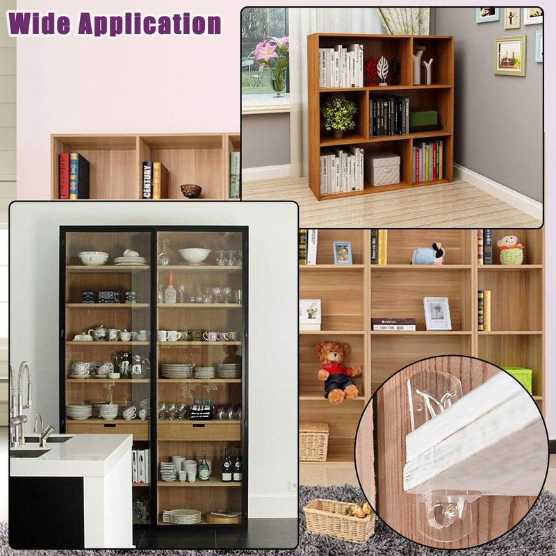 20pcs Plastic Locking Shelf Support Pegs,6.9mm Shelf Pins,Self-Locking Bracket Clips,Clear Shelf Pegs for for Kitchen Cabinet Furniture Book Shelves,6.9mm Peg x 3/4" Thick Shelves 20 6.9mm x 3/4" - NewNest Australia