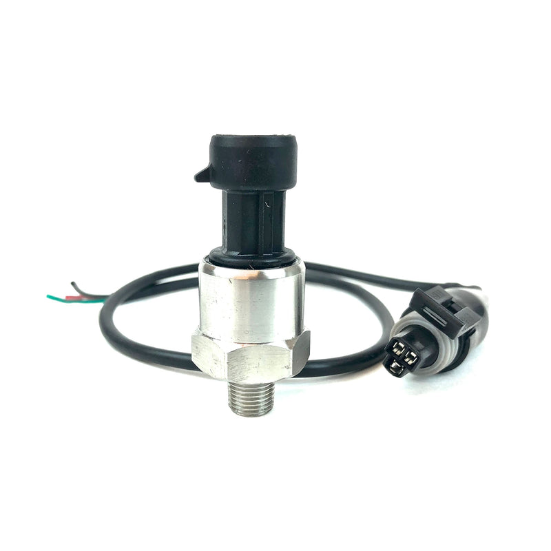 1600 PSI Universal 5v Pressure Transducer Sender Sensor with Wiring Connector - 1/8 inch 27 NPT Thread Stainless Steel Pressure Sensor for Oil, Fuel, Air, Water