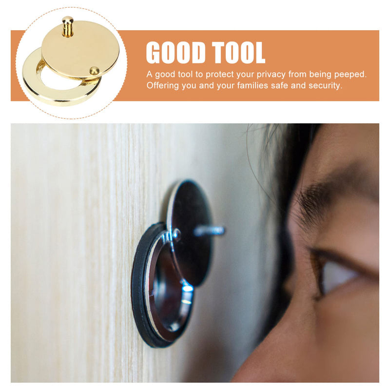 Apartment Door Security Peephole Cover for Inside Apartment Door Peep Hole Covers Viewer Cover Copper Viewer Peephole Plate