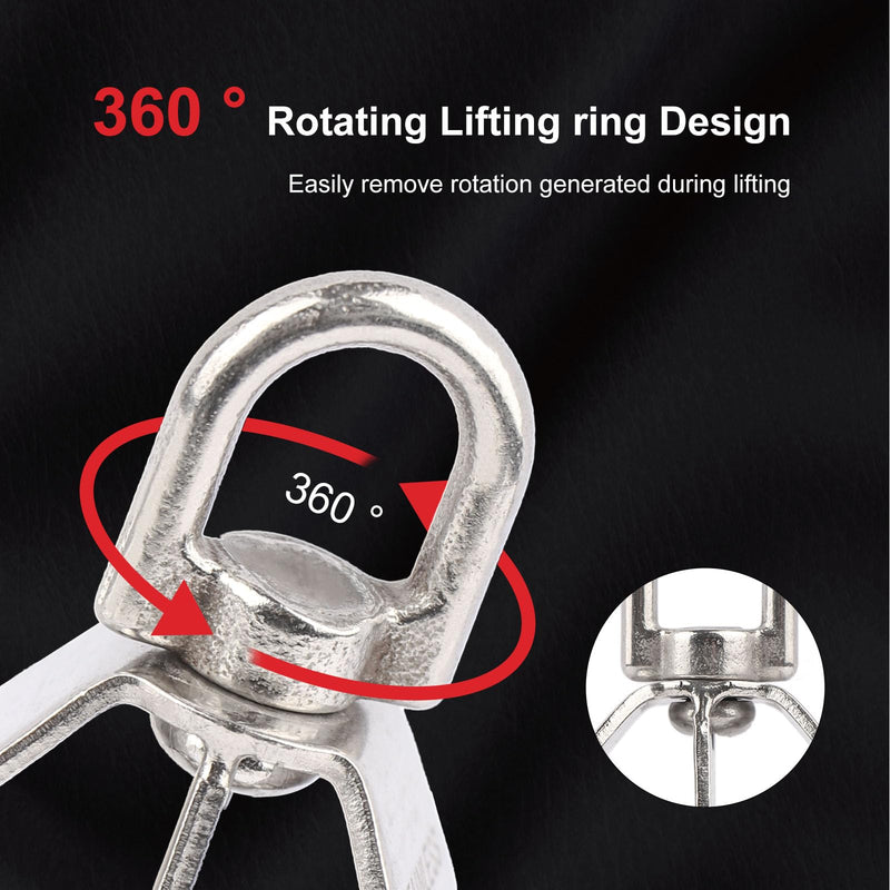 M15 Double Pulley Snatch Block Lifting Crane Swivel Hook, 304 Stainless Steel M15 (2PCS)