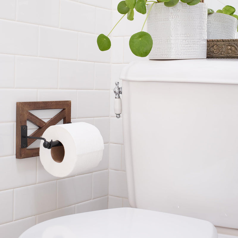 Autumn Alley Farmhouse Shiplap Toilet Paper Holder - Barn Door Farmhouse Elegance for Your Bathroom - Enhance Your Space with Rustic Coastal Bathroom Accessories, Rustic Charm, Unique Shiplap