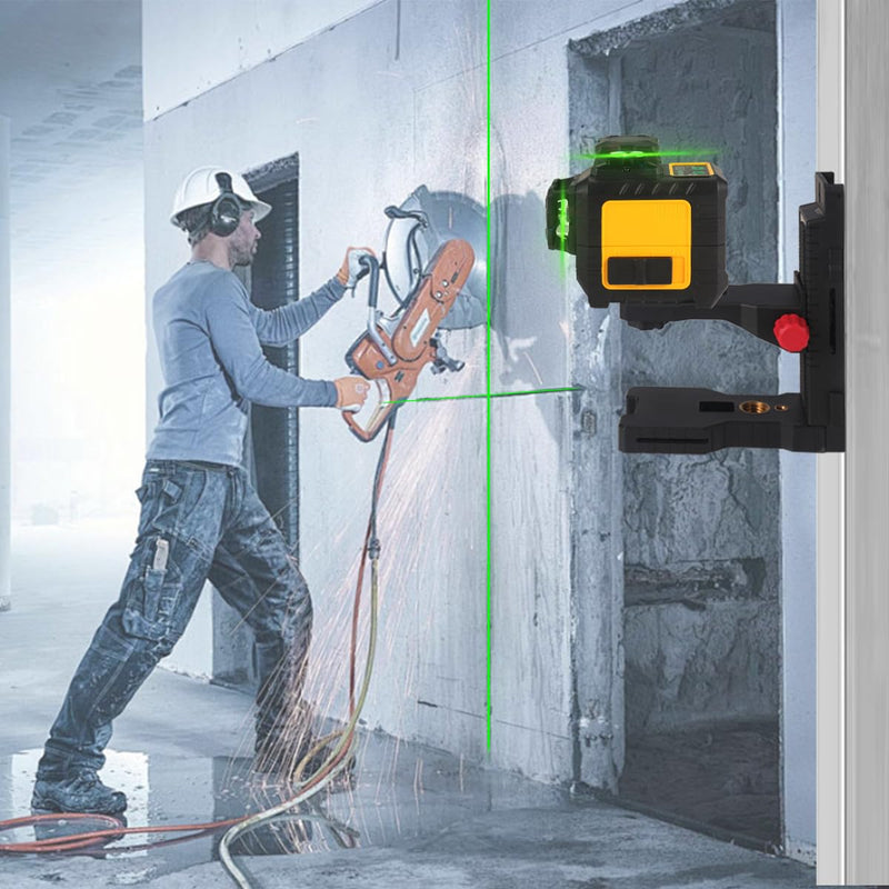 L-Shape Magnetic Bracket Laser Level Adapter, 1/4"-20 Male Threaded Adjustable Magnetic Pivoting Base, 360° Adjustable Support Multifunctional L Bar Bracket for Wall & Ceiling Mount
