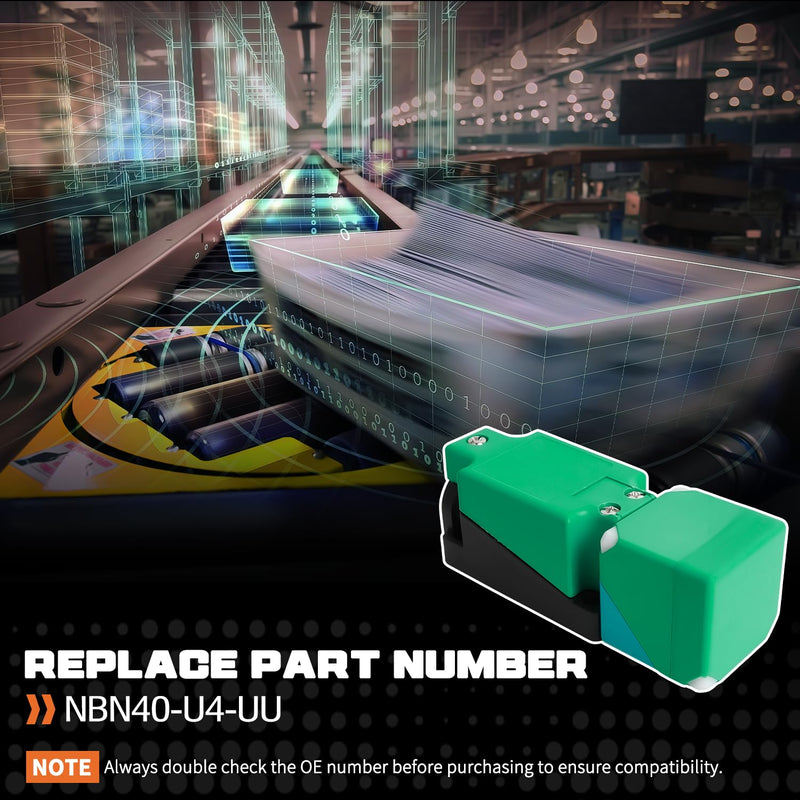 IP67 Inductive Sensor Replacement Compatible with Pepperl+Fuchs NBN40-U4-UU