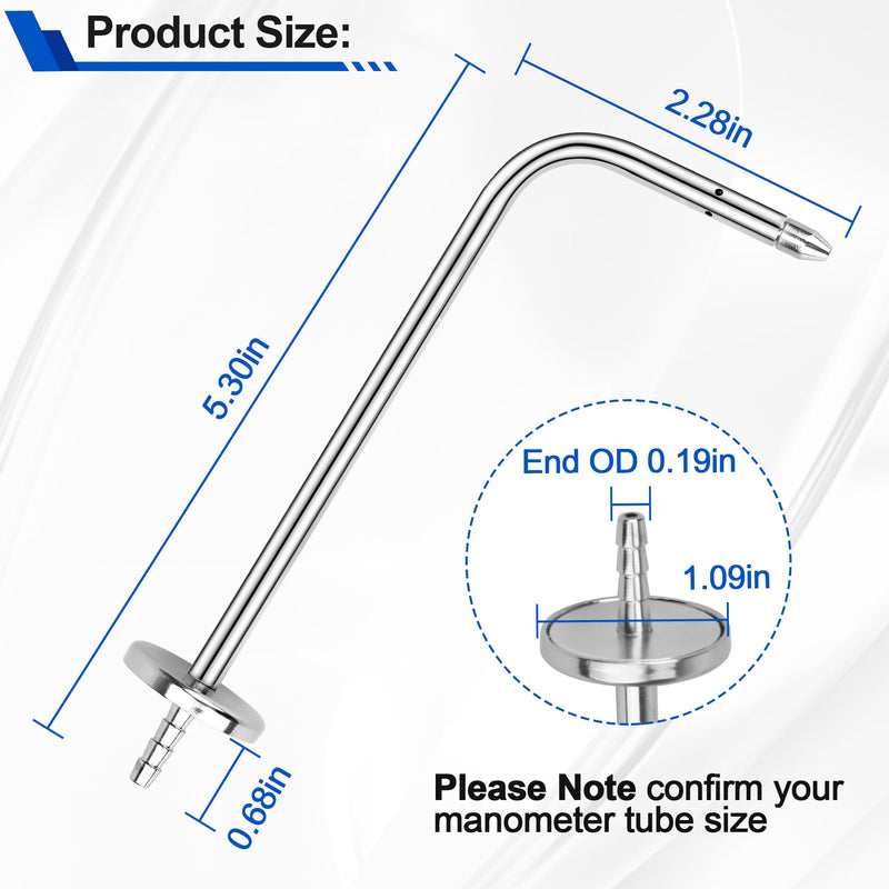 ASP2 Static Pressure Probes for Fieldpiece Manometers, HVAC Static Pressure Probes Compatible with Fieldpiece Klein Tools Manometer Gas Pressure Tester, Manometer HVAC Pitot Tube 2 Pack