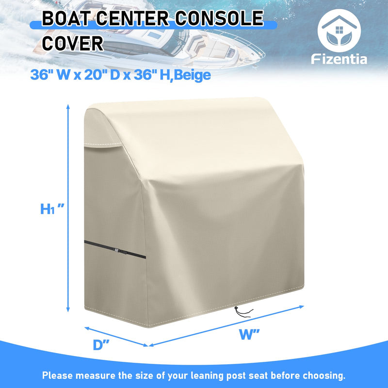 Waterproof Boat Swing Back Seat Cover,Heavy Duty Leaning Post Cover,Waterproof Swingback Cooler Boat Seat Cover(36" W x 20" D x 36" H,Beige) Beige M-36"W x 20"D x 36"H