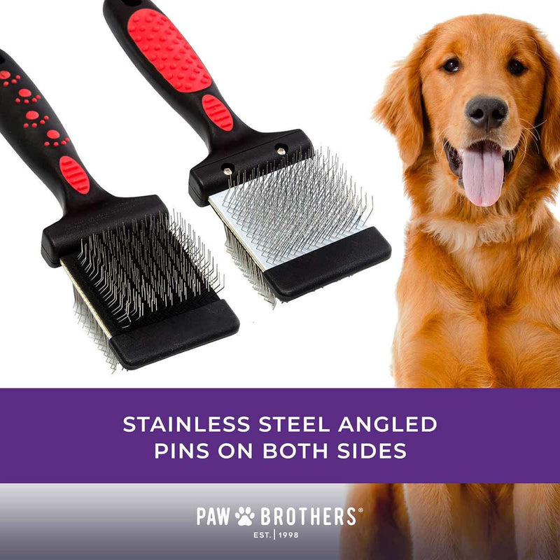 RYAN'S PET SUPPLIES Double Sided Flex Slicker Brush, Firm, Small - Quicker Slicker Detangling and Conditioning Spray, Ready to Use, 16 oz - PawsPlanet Australia