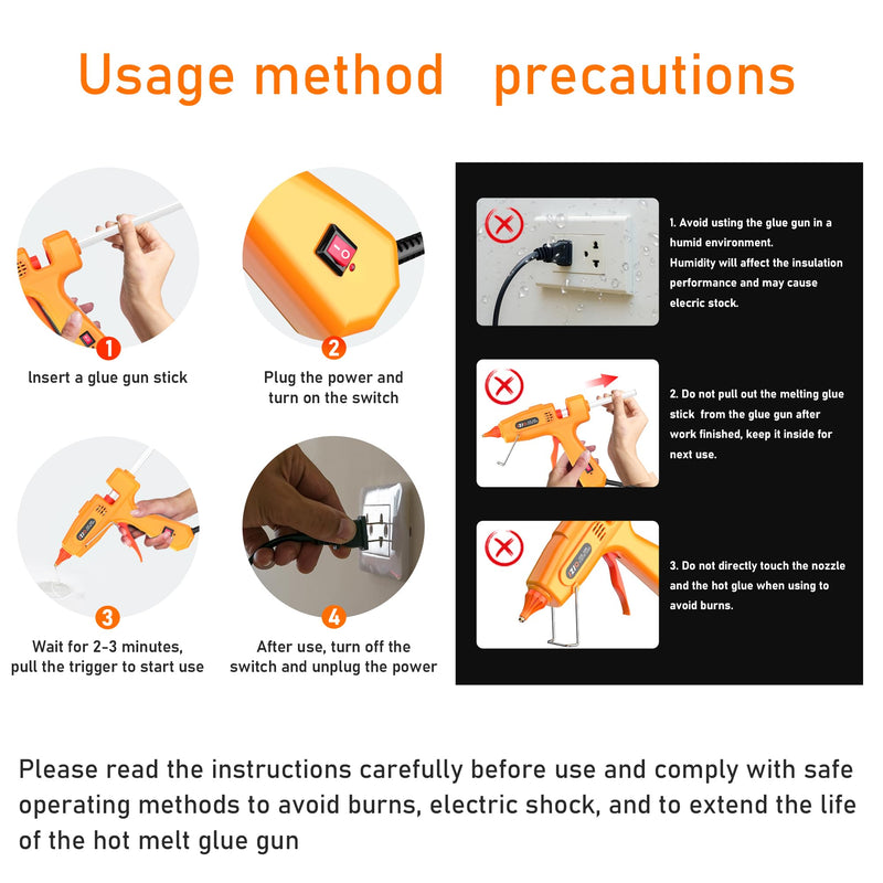 IZIO hot glue gun and sticks set with 21 glue sticks(7/16"), storage pouch, copper nozzle,Equipped with anti scalding mouth, safe switch, ergonomic grip, lightweight for diy projects, home repairs. Pink