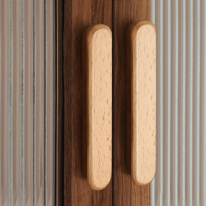 Red Wood-7.56 in 4 pcs Wood Drawer Knobs Pulls Handles Kitchen Cabinets Furniture Dresser Wardrobe Cupboard Drawer Knobs Pulls Handle Red wood-7.56