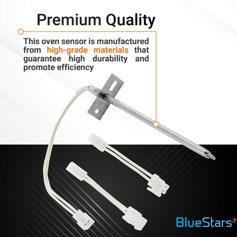 12001656 Oven Temperature Sensor Part by BlueStars - Compatible with Whirlpool Kenmore Ovens - Replaces AP4009009 74004943 PS1570174 12001554 12001656VP 7430P003-60 WB21X5301 - Pack of 2
