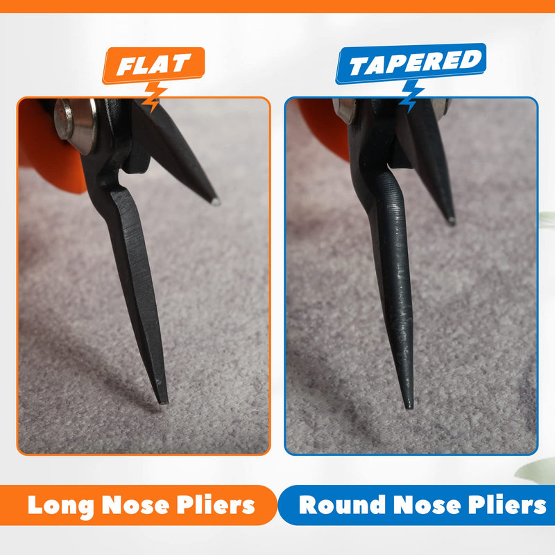 5-Inch Long Nose Pliers Specialty Pointed Nose Tweezer Nose Pliers 1mm Diameter Tip Mini Needle Nose Chain Nose Pliers Flat Smooth Jaw Precision Pliers Jewellery Making Tool