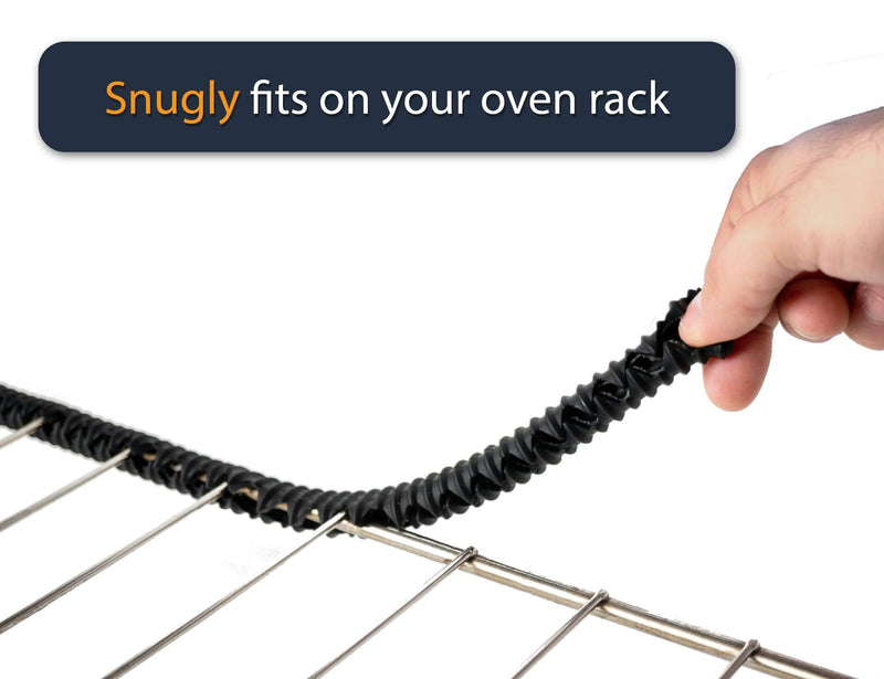 Silicone Oven Guards for Racks by Linda’s Essentials (3 Pack) - Heat Resistance Silicone Oven Rack Protectors Guards Against Burns and Scars, 14 Inches Long (Black) 14 Inch Black