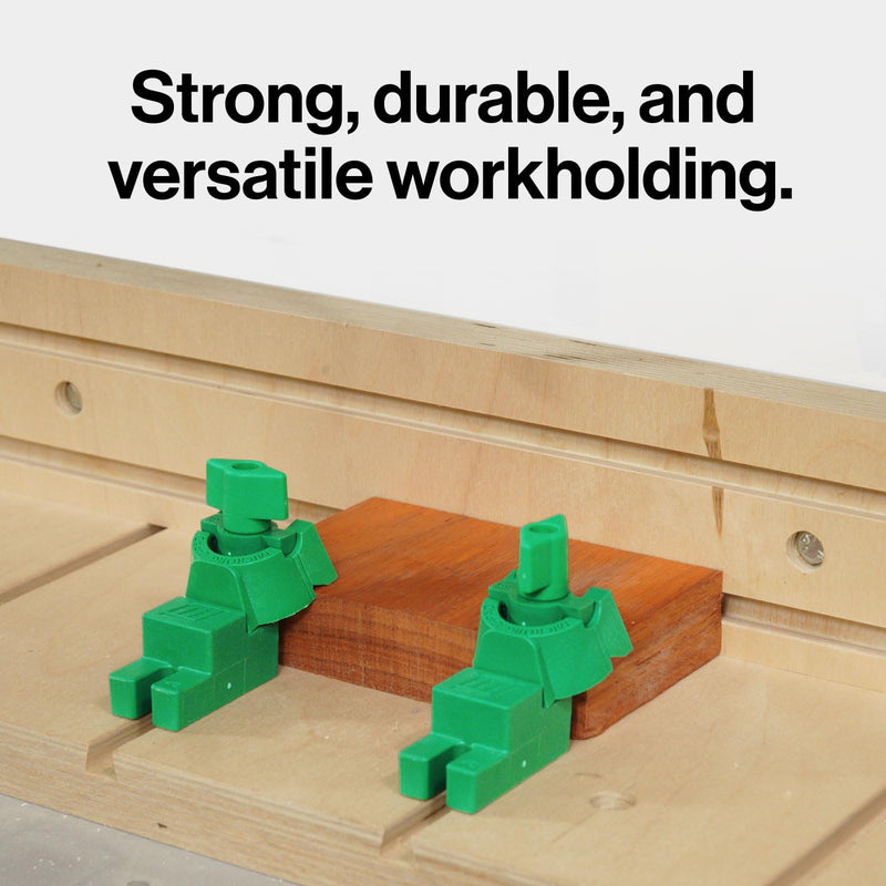 MICROJIG MATCHFIT U-Pad Low Profile Clamp System for Dovetail Track Workholding, CNC, Router Tables, Sanding, Inline Glue-up Jig Fixture Hardware, 2-Pack, CN-P4K2
