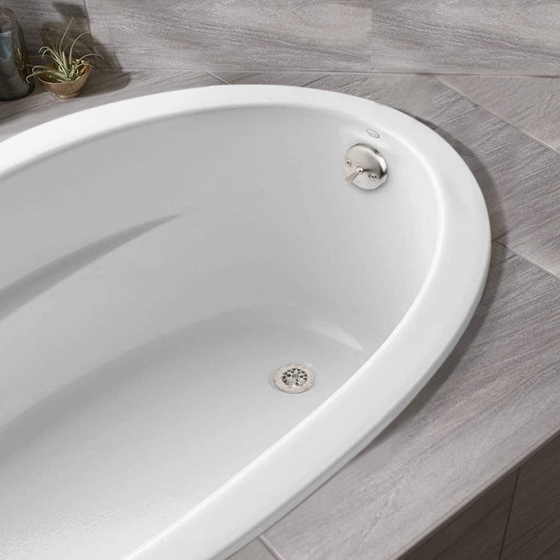 Artiwell Trip Lever Tub Trim Kit Set With Trip Lever Overflow Face Plate, Trip Lever Bathtub Drain with Strainer, Overflow and Matching Screws (BRUSHED NICKEL) Brushed Nickel