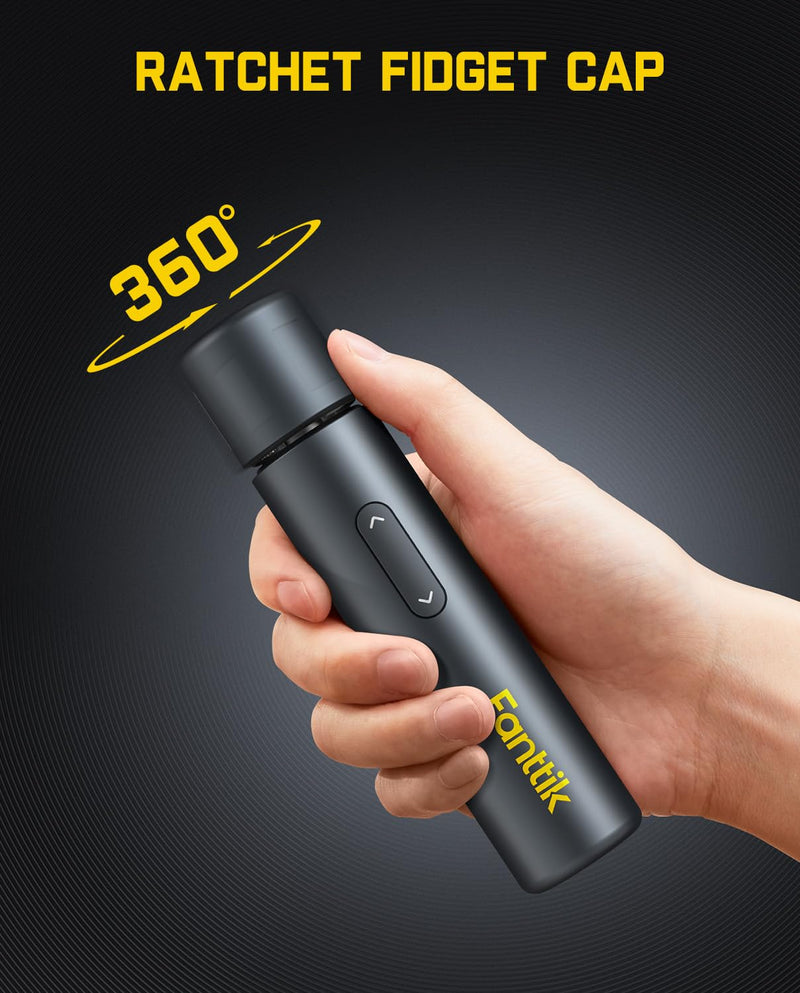 Fanttik S1 Capsule 3.7V Cordless Screwdriver, Electric Screwdriver, Max 5 N.m, 320 RPM Motor, 5 Pcs Double-Ended Bits, Compact Design, LED Light, 1/4''Hex, Idea Tool for Furniture, Appliances-Grey Grey
