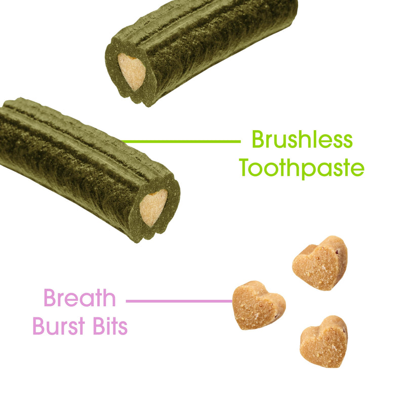 Ark Naturals Small Breed Brushless Toothpaste + Breath Bursts Bundle - Vet Formulated Dog Dental Chews for Small Breeds - Helps Reduce Plaque & Tartar, Polishes Teeth, and Freshens Breath