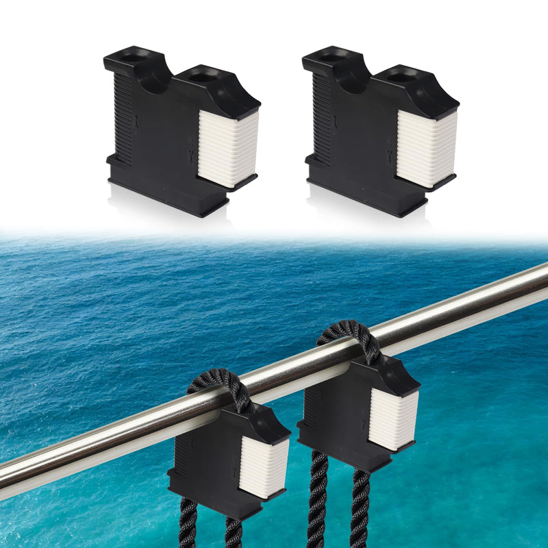 Boat Fender Hanger Boat Fender Clips Boat Bumper Adjuster Holder Hangers for Pontoon Boat Bass Boat Jon Boat Quick Connect and Release Fender Lines Black 2 pack