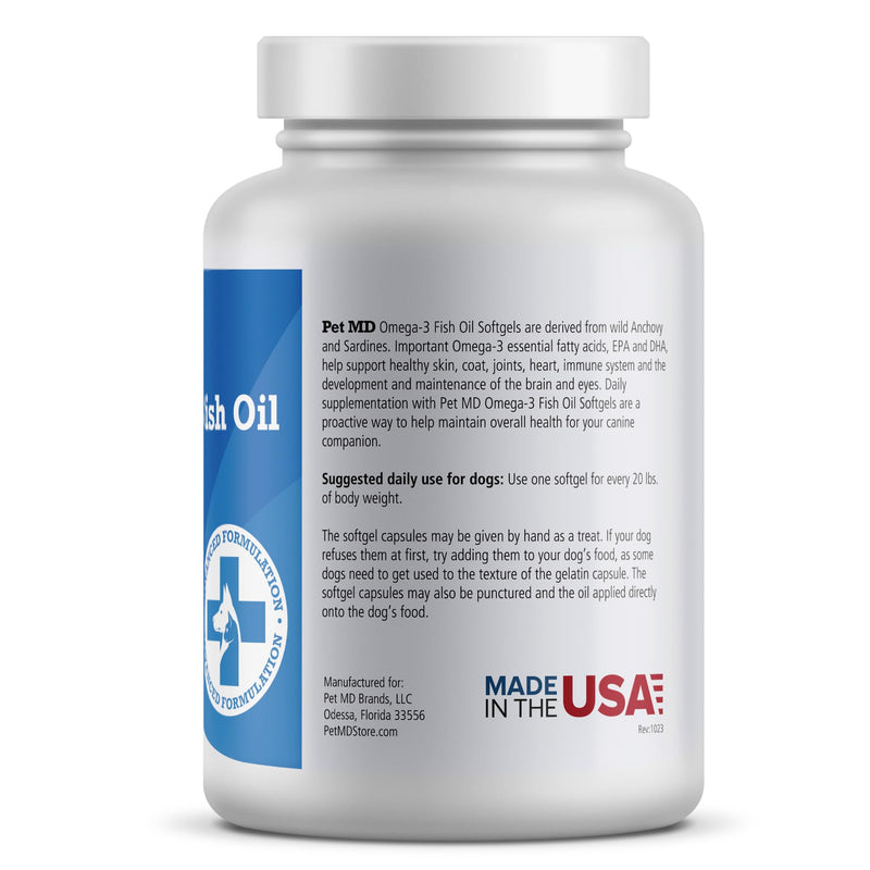 Pet MD Omega 3 Fish Oil Soft Gels & Wrap A Pill Peanut Butter Flavored Pill Paste