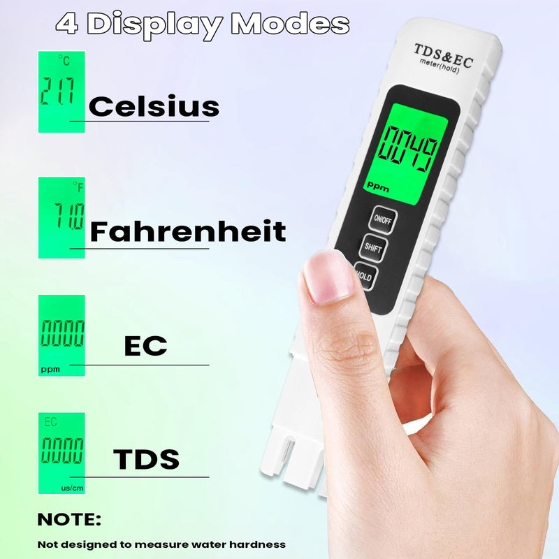 Water Quality Tester,Reliable and Accurate,3 in 1 TDS Meter,0-9990 PPM Meter,EC & Temperature Meter, Portable Water Tester for Digital Water Tester,Professional Testing for Drinking Water - NewNest Australia