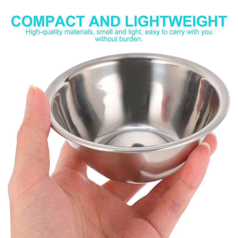 Baluue 2pcs Medical Bowl Bowls Thickened Iodine Cups with Seamless Construction Basin, Medical Stainless Steel Bowls for Sponges Dressings Fluid