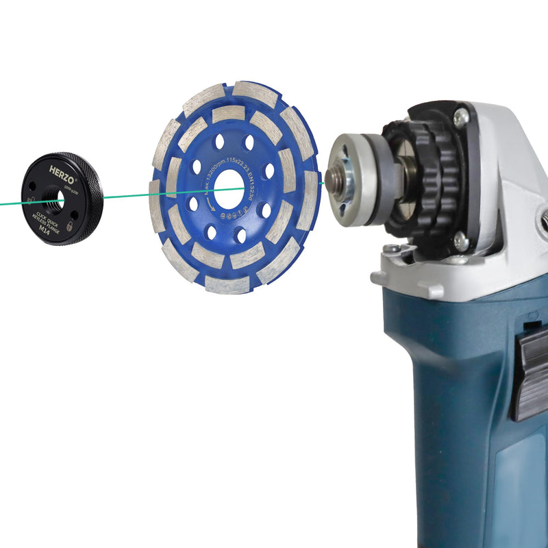 HERZO Diamond Concrete Grinding Wheel 4 1/2 inch,Angle Grinder Segment Wheels Cup for Polishing and Cleaning Stone Concrete Surface, Cement, Marble, Rock, Granite, and Thinset Removing 115mm