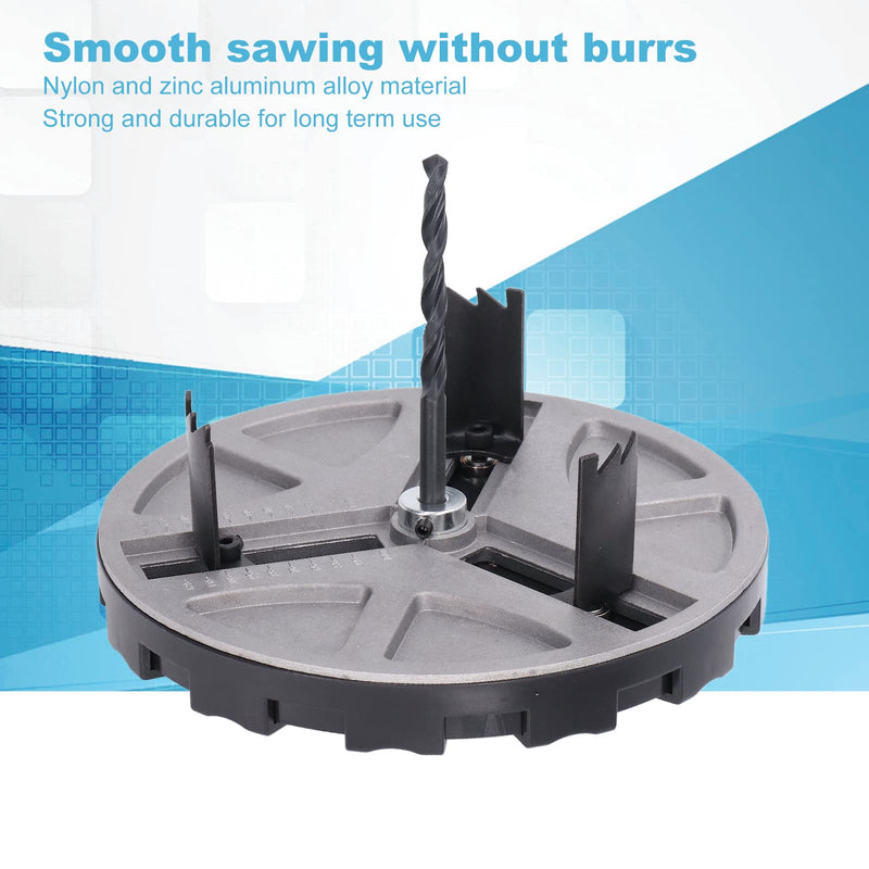 Adjustable Hole Saw, Adjustable Punching Saw Tool for Drilling Adjustable Round Hole Saw 45-130 mm/1.8in to 5.11in Dia Round Hole Opener Tool for Drilling Holes in Plastic Wood Drywall Pipes