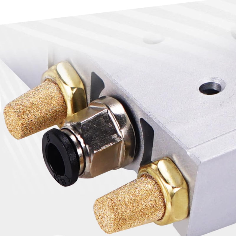 Zorfeter 10pcs Pneumatic Brass Exhaust Muffler Filter, 1/8" NPT Male Thread Hex Sintered Silencer Air Line Fitting 1/8"Male