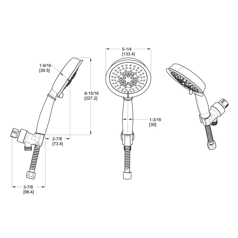 Pfister LG16-CB0K Avalon Handshower with Cradle 1.8 gpm Brushed Nickel Transitional