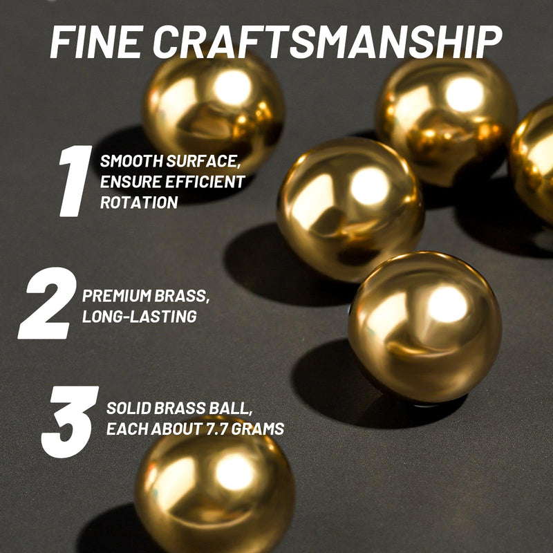 40 pcs 1/2” Precision Solid Brass Bearing Balls, Brass Balls Metal Balls for Bearings, Valves, Machinery, Tumbler, Decorations