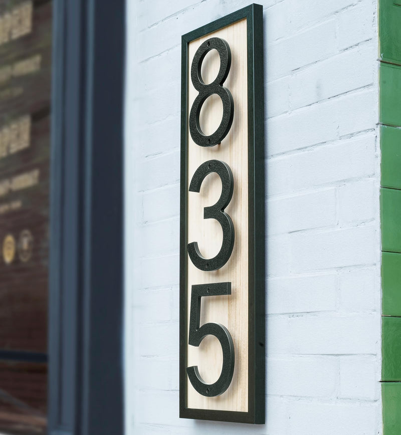 10 Inch Black House Numbers for Outside, Large Floating Home Address Numbers, Modern Exterior Plastic House Numbers for Door Wall Street Garage Gate (2) 10 Inch Number 2