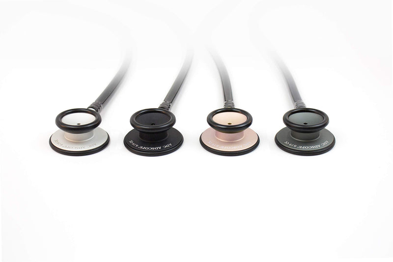 ADC 619CHM Adscope Lite Model 619 Ultra Lightweight Clinician Stethoscope with Tunable AFD Technology, Champagne Finish with Black Tubing