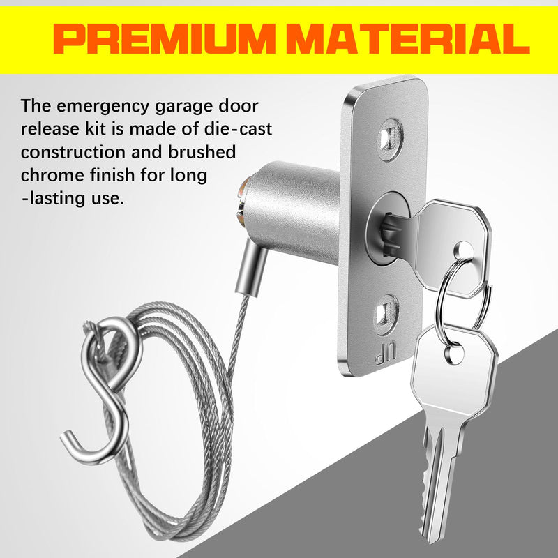 6 Set Emergency Release Lock Kit, Garage Door Opener Quick Release Lock for Universal Garage Door Openers 6