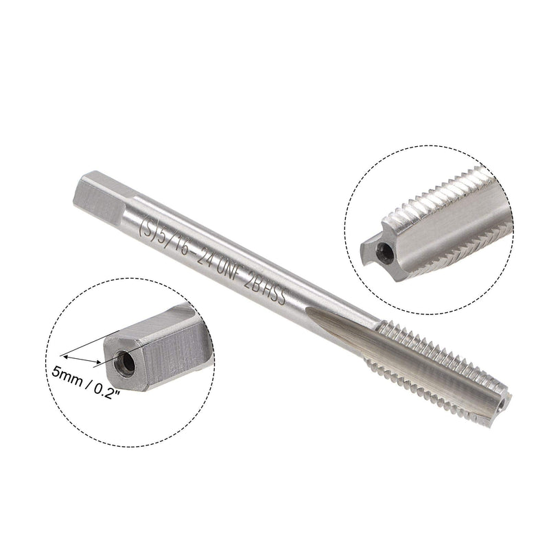 uxcell 5/16"-24 UNF Tap and Die Set, HSS Machine Thread Tap with Round Threading Die, Right Hand