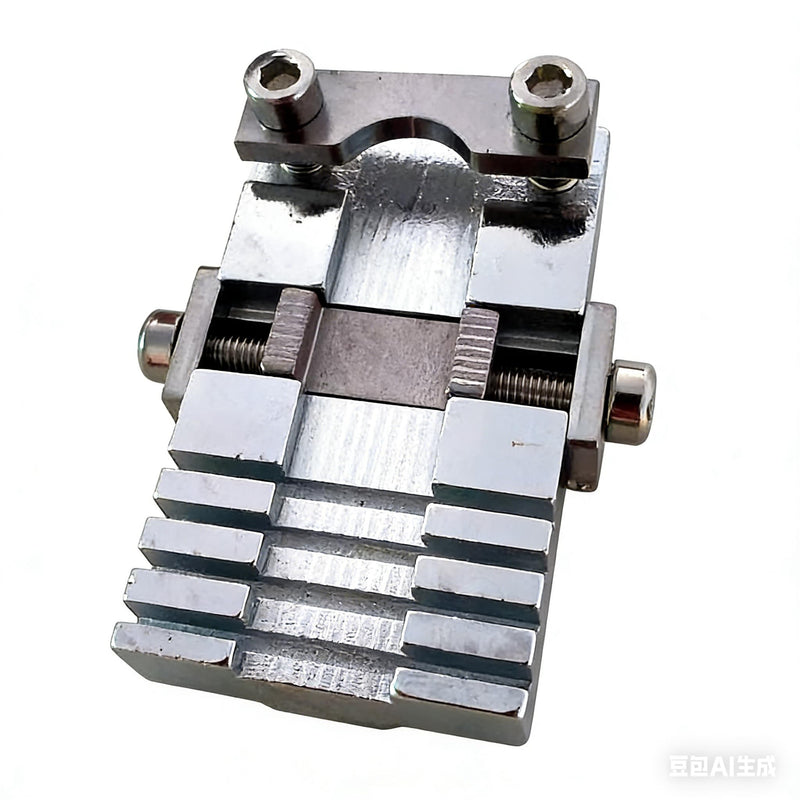 Universal Key Clamping Fixture with Storage Box, Multifunctional Accessories for Key Cutting Machines, Chrome Finish