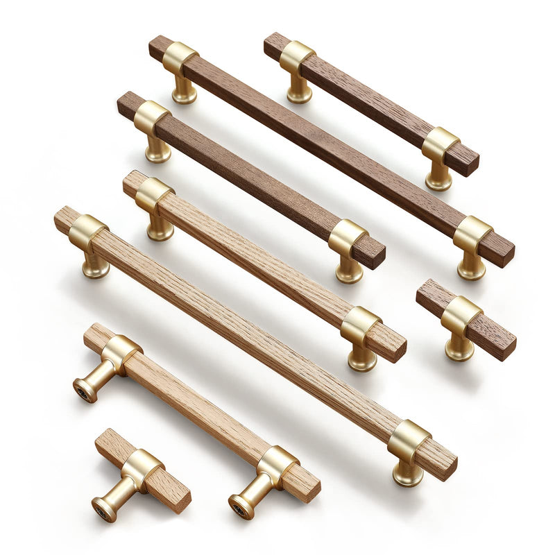 （4 Pack 3-3/4 Inch Hole Center Rovere Wooden Drawer Pulls Beech Wood Drawer Handles Wood Hardware for Cabinets Dressers Wood Cabinet knobs Wooden knobs for cabinets and Drawers 4 Log-96mm