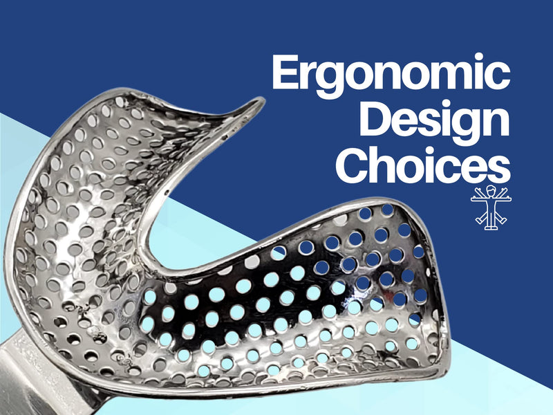 Edentulous Jaw Impression Trays Set of 6 Perforated Stainless Steel ARTMAN Brand