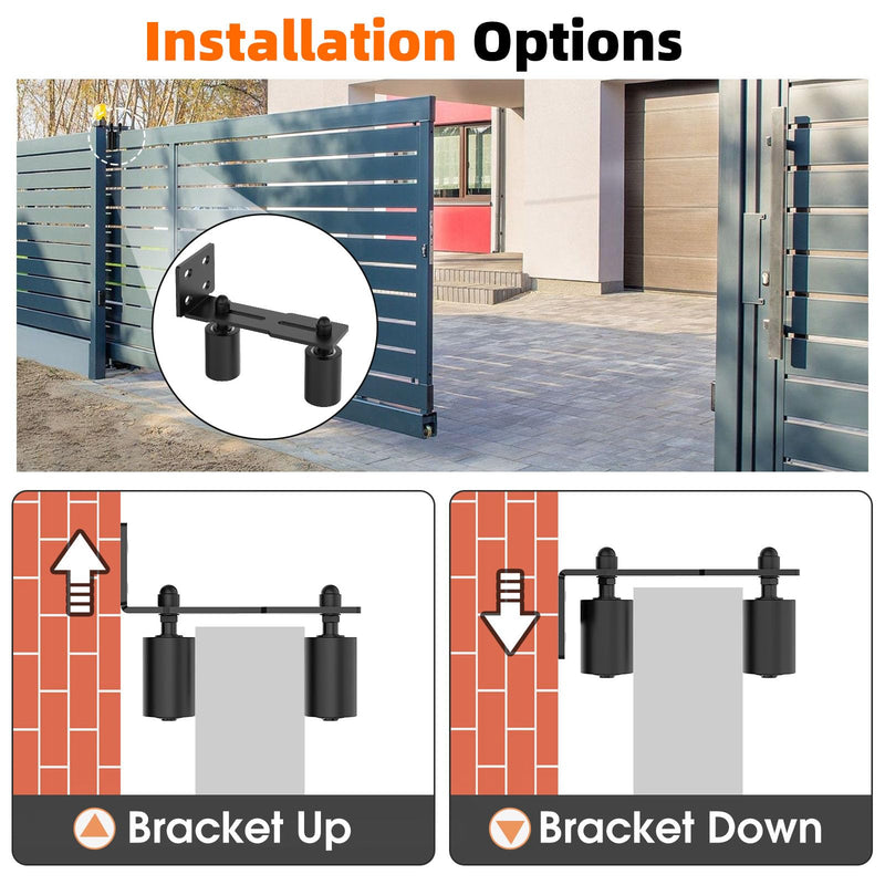 Heavy Duty Sliding Gate Guide Roller Hardware Kit, 3" Black Nylon Wheels with Steel L-Bracket, Adjustable Slide Gate Guide Roller for Rolling Door, Wood, Garage (Black-1pc, 3in) Black-1pc