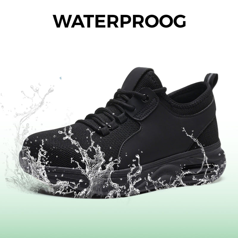 ulogu Wide Non Slip Work Shoes for Women Chef Walking Sneakers Waterproof | Wide Toe Box kitchen Restaurant Food Service Shoes Oil Resistant 8.5 Wide Black
