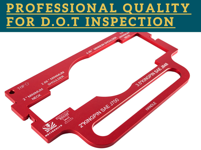 2"/3.5” King Pin Wear Gauge with Handle,Made of Aluminum Alloy