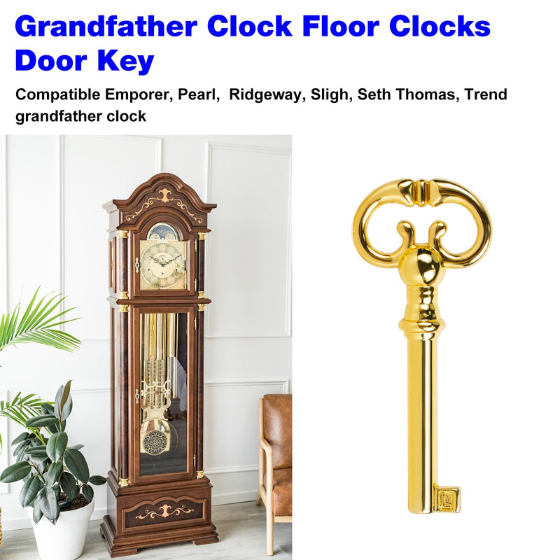 Grandfather Clock Key Replacement Howard Miller Grandfather Clock Door Key, Compatible Ridgeway, Sligh, Emporer, Pearl, Seth Thomas Clock Door Key Suit for Most Clock Prior to 2004