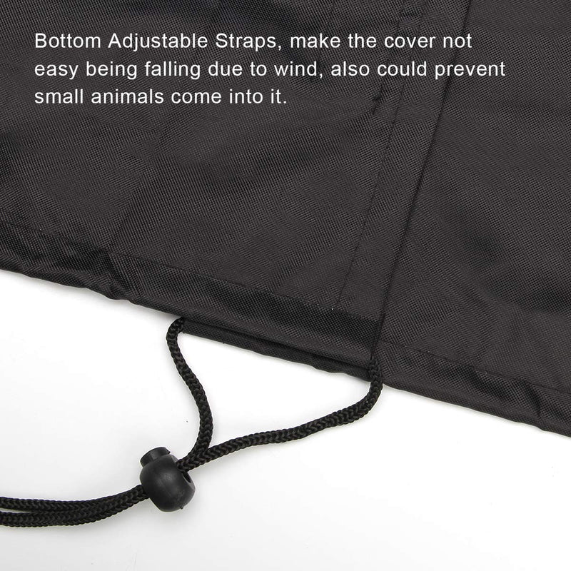 Luxiv Central Air Conditioner Covers - Dust-Proof, Waterproof AC Protection Cover (24W x 24D x 30H) in Black 24W x 24D x 30H