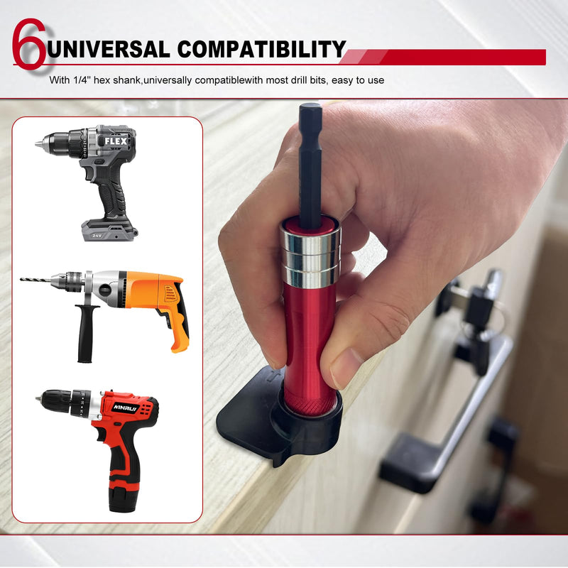 Counterhead Drill Bit Set, 10 Piece Countersink Drill Bit Set for Wood with 90°Chamfer and Screwdriver Head PH2, 1/4" Hex Shank Quick Change for Woodworking with Storage Box.