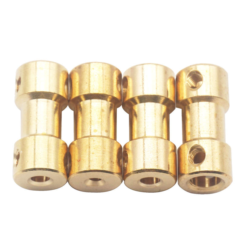 6Pack Vgoohobby Brass Motor Shaft Coupling Coupler Connector Sleeve Joint Adapter for RC DIY Airplane Boat Robot (3mm to 5mm) 3mm to 5mm