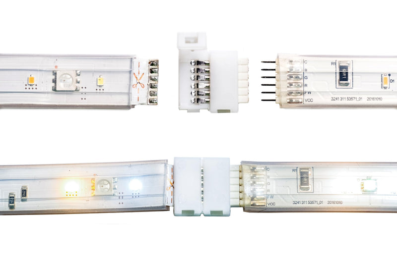 Litcessory 6-Pin to Cut-End Connector Compatible with Nanoleaf Essentials Lightstrips (4 Pack, White) 4 Pack