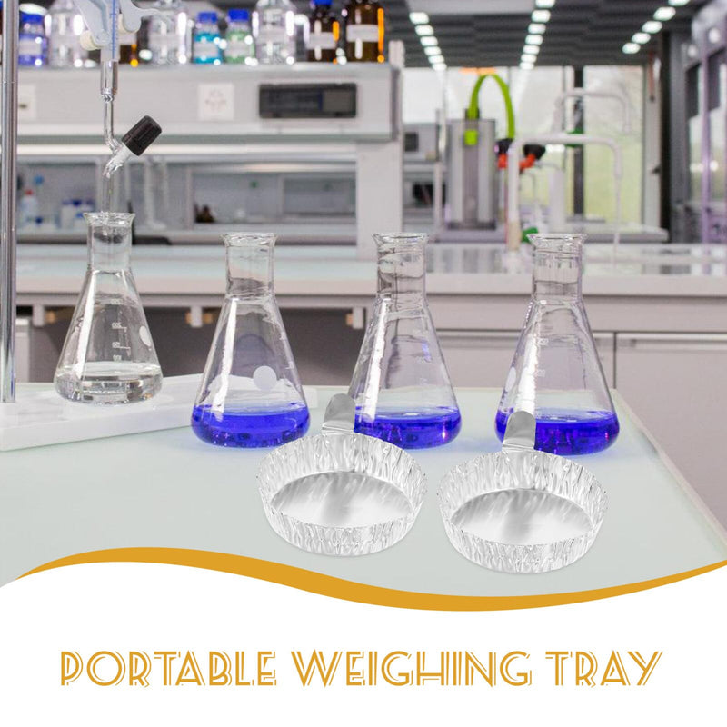 100pcs Aluminum Foil Weigh Boats, Weighing Trays Lab Dish for Scale Mixing Liquid Powder, Mini Sample Containers (42 ml) (Pack of 2) 6.00X6.00X1.60CM (Pack of 2)