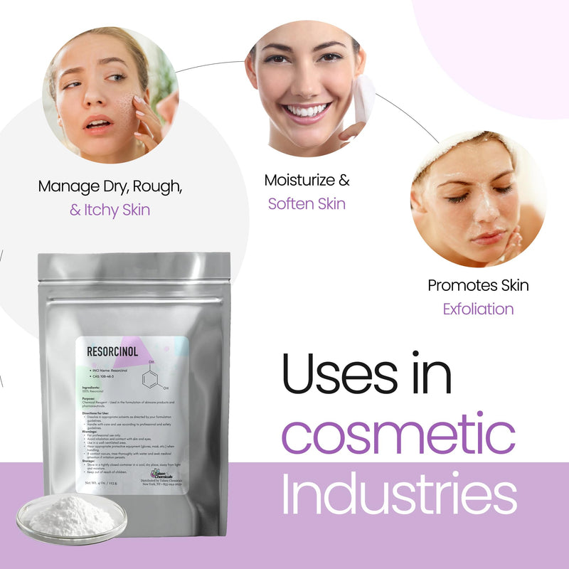 Pure Resorcinol Cosmetic Grade - 2 Oz / 56 g - Organic Resorcinol Powder - Chemical Ingredients In DIY Cosmetics, Personal Care and Beauty Formulations for Skin Care