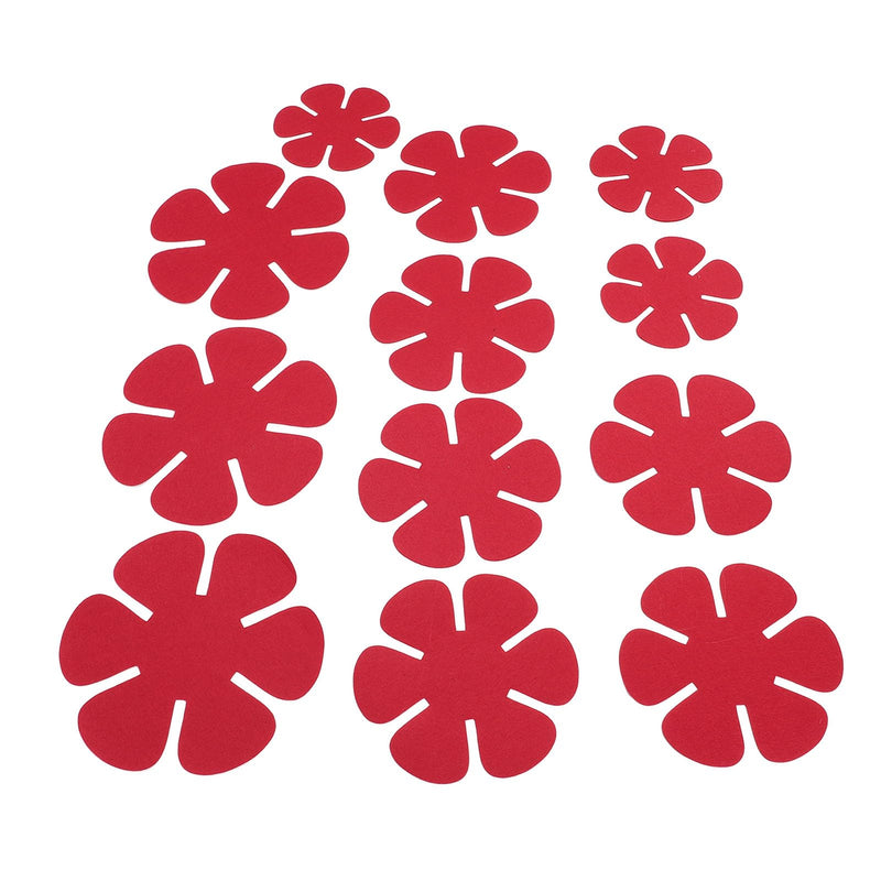 Pot Pan Protectors, Set of 12 and 3 Different Sizes, Larger & Thicker Felt Pan Protector Pads, Pot Divider Pads for Stacking and Protecting Your Cookware, Also Suitable for (Red) Red