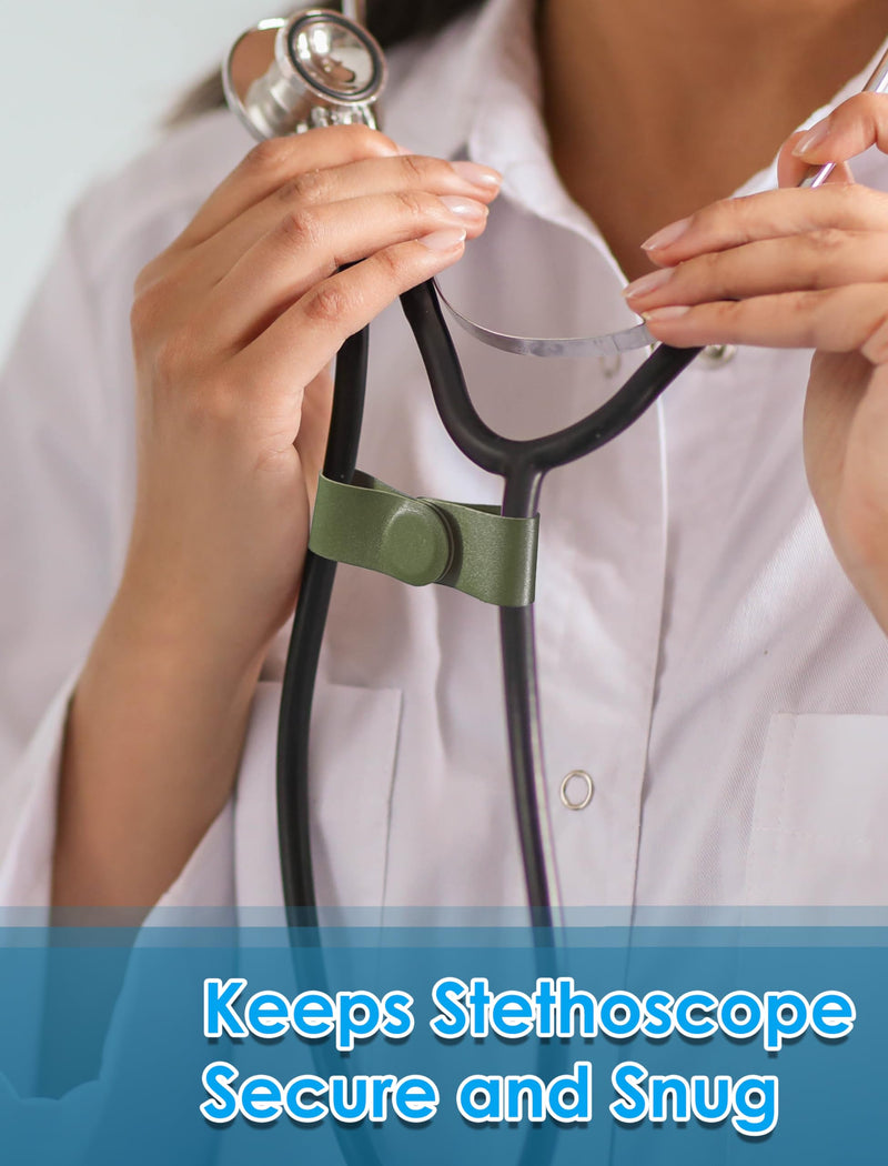 Stethoscope Clip for Medical Professionals, Secure Attachment for Doctors, Nurses, and Students - Compatible with 3M Littmann Classic III, Lightweight II S.E Lightweight and Stylish Design Green