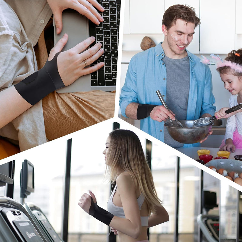 Wrist Brace,Wrist Support for Carpal Tunnel Pain Relief,Ulnar Wrist Brace Ultra-Thin Elastic for Tear,Wrist wraps Repetitive Wrist Use Injury,Fits Both Wrists One Size Black