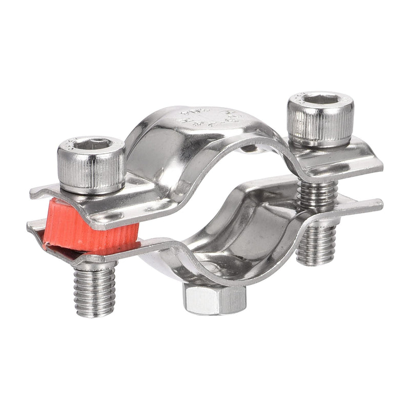 uxcell Wall Ceiling Mount Pipe Supports, 304 Stainless Steel Adjustable Pipe Bracket Clamp for 25-28mm Pipe 2pcs 25 - 28mm